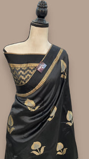Pure Mango Silk Banarasi Handloom Saree - The Handlooms