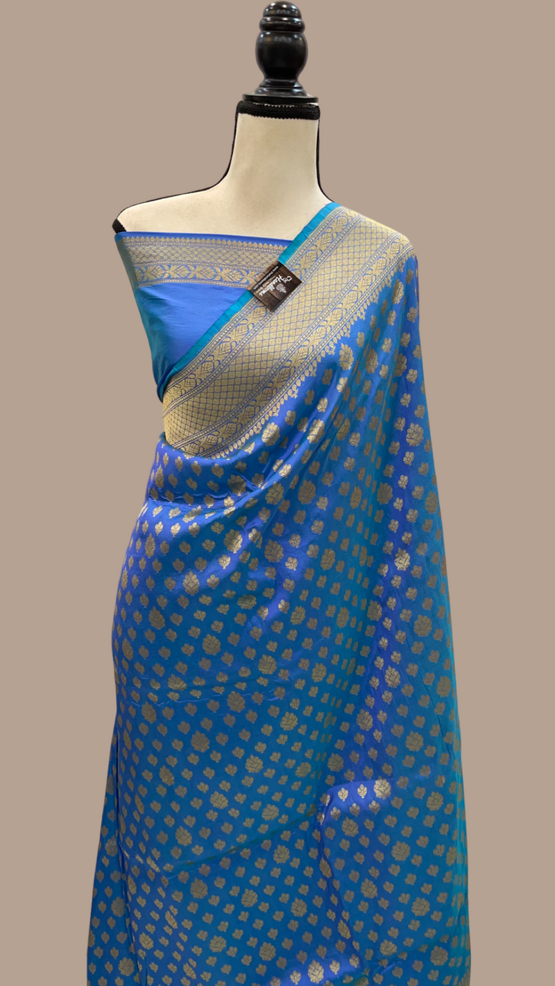 Pure Katan Silk Banarasi Handloom Saree - All Over Jaal Work - The Handlooms