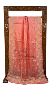 Tussar Silk Handloom Banarasi Saree With Chikankari - The Handlooms