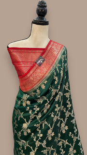 Pure Mango Silk Banarasi Handloom Saree - The Handlooms