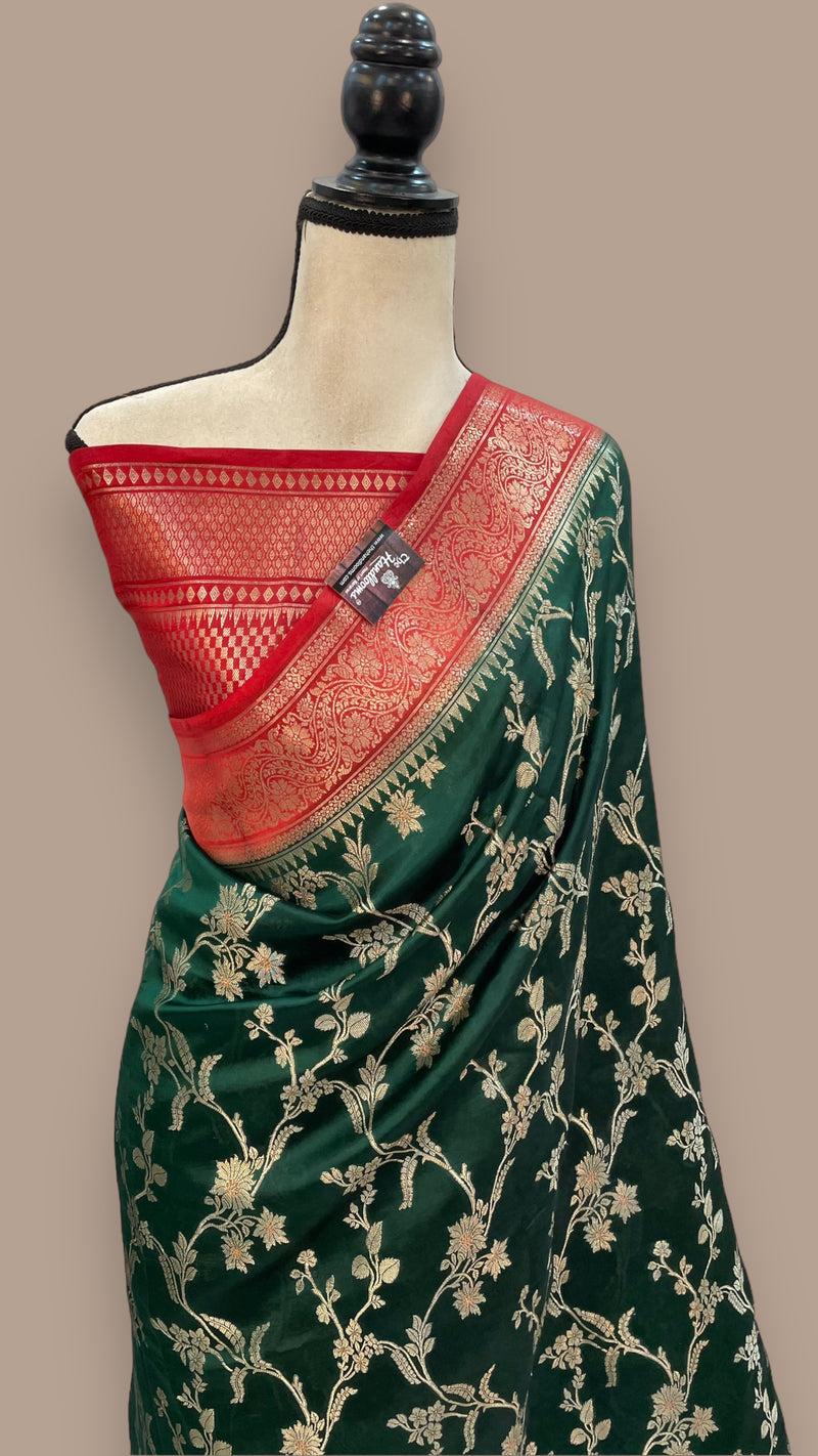 Pure Mango Silk Banarasi Handloom Saree - The Handlooms
