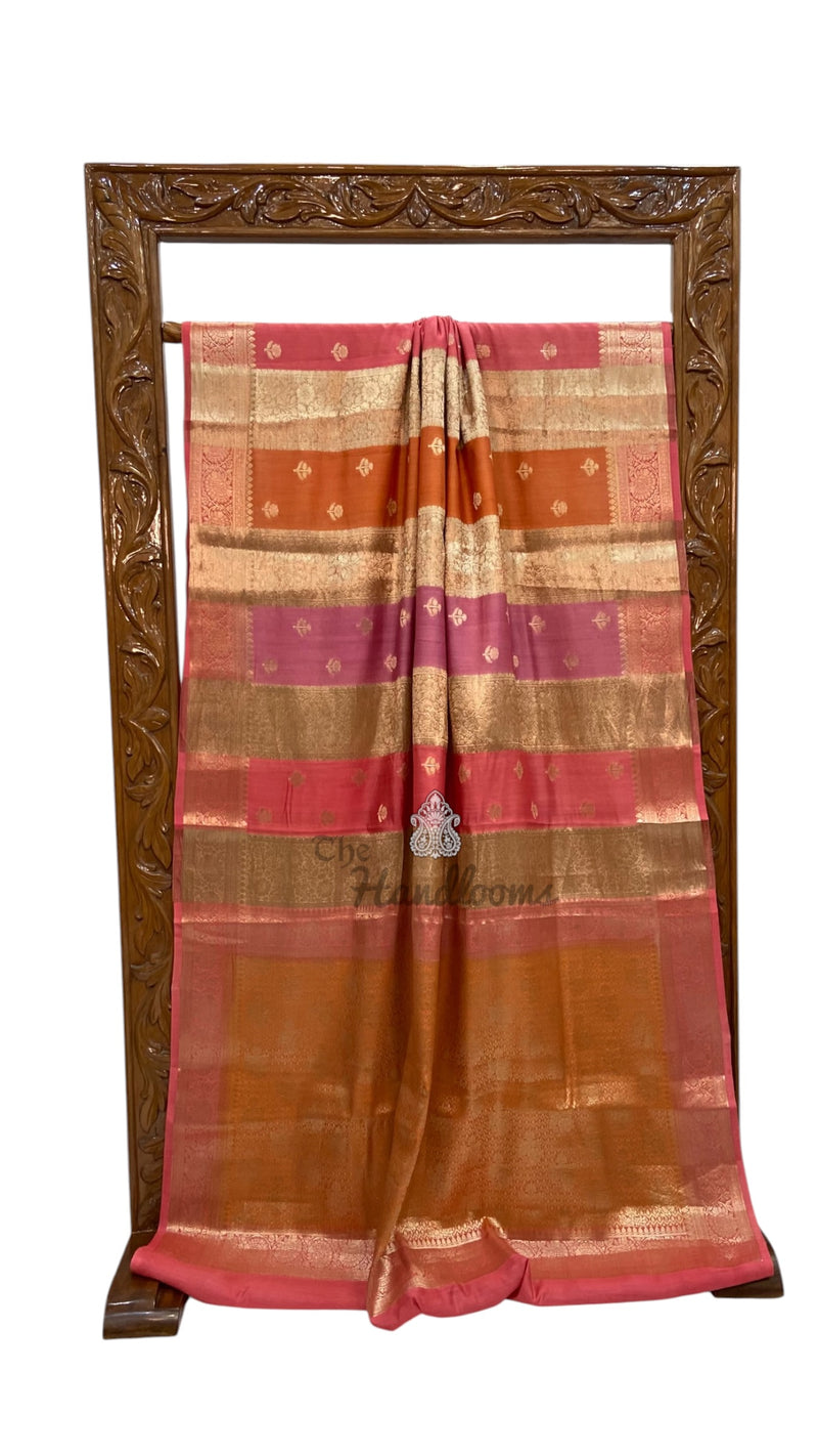 Pure Chiniya Tissue Silk Handloom Banarasi Saree