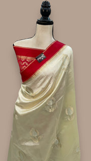 Pure Mango Silk Banarasi Handloom Saree - The Handlooms
