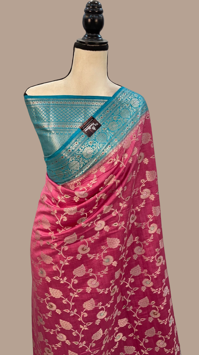 Pure Chiniya Silk Handloom Banarasi Saree - The Handlooms