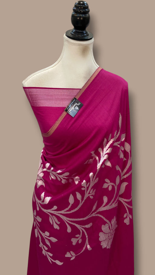 Pure Moonga Georgette Handloom Banarasi Saree - The Handlooms