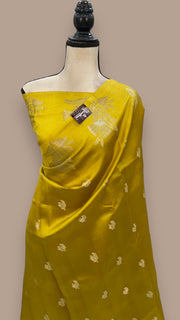 Pure Mango Silk Banarasi Handloom Saree - The Handlooms