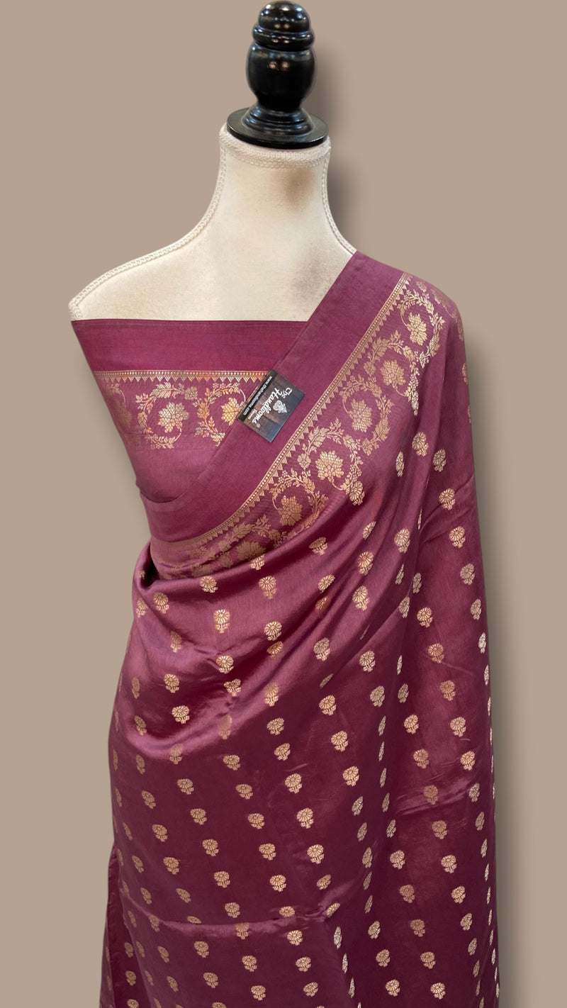 Pure Mango Silk Banarasi Handloom Saree - The Handlooms