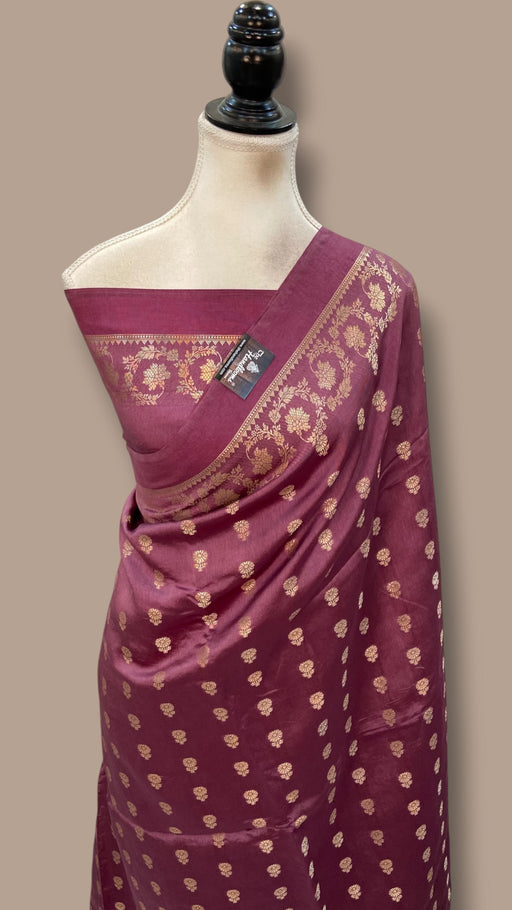 Pure Mango Silk Banarasi Handloom Saree - The Handlooms
