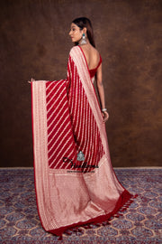 Pure Khaddi Georgette Banarasi Saree - water zari - The Handlooms