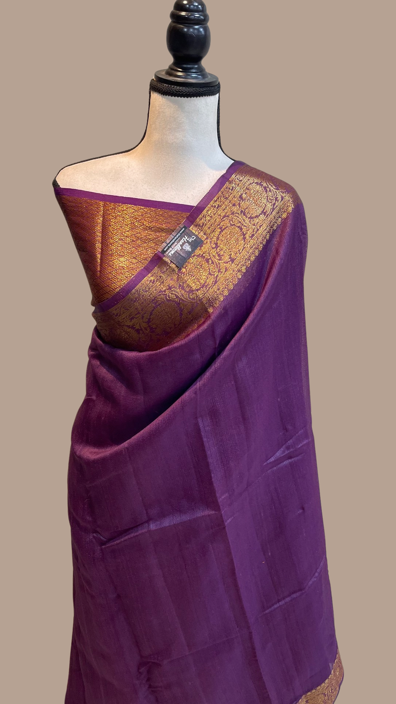 Tussar Silk Handloom Banarasi Saree - The Handlooms