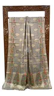 Pure Tussar Silk Handloom Banarasi Saree - The Handlooms