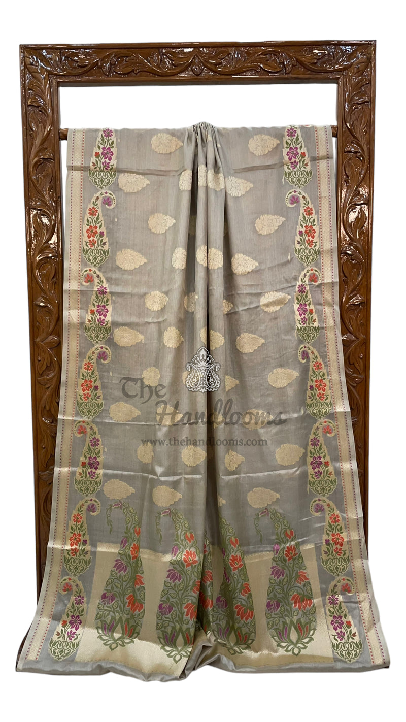 Pure Tussar Silk Handloom Banarasi Saree - The Handlooms