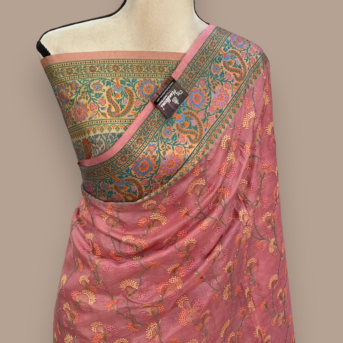 Pure Tussar Chikankari Handloom Banarasi Dress Material main image 1