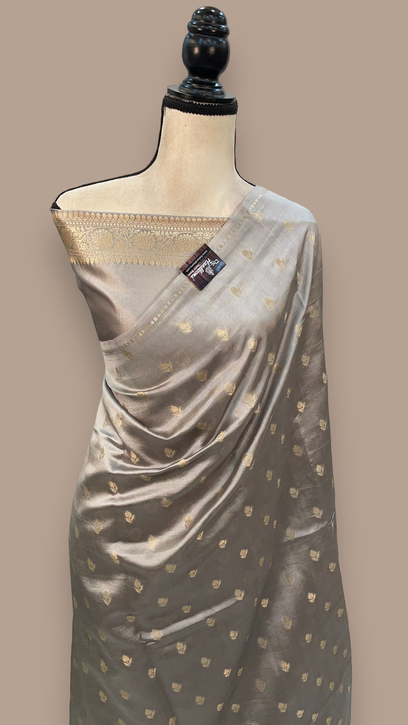 Pure Mango Silk Banarasi Handloom Saree - The Handlooms