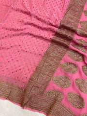 Khaddi Georgette Banarasi Saree -  Antique zari - The Handlooms