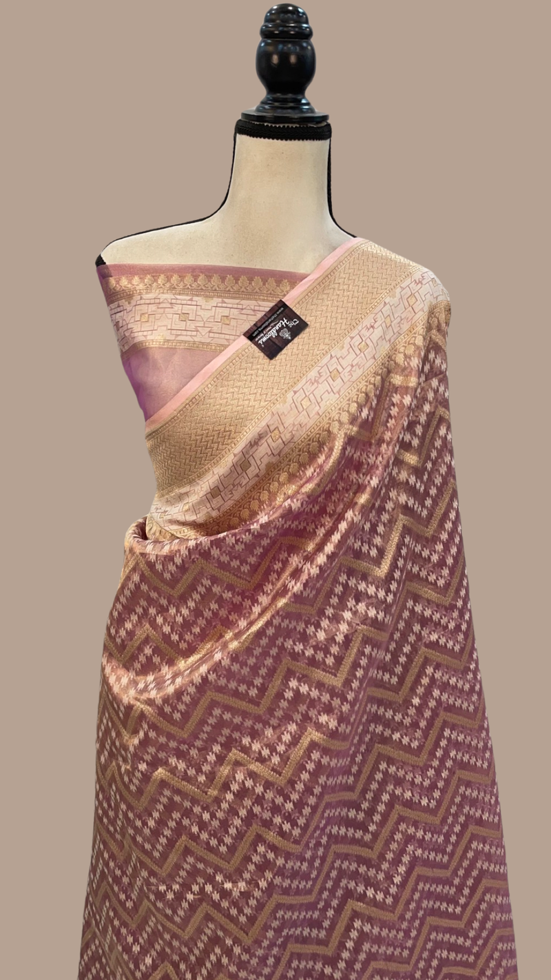 Pure Tissue Reshmi zari Banarasi Saree - The Handlooms