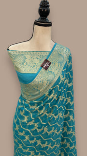 Pure Chiffon Khaddi Banarasi Saree - The Handlooms