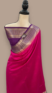 Pure Chiniya Silk Khaddi Handloom Banarasi Saree - The Handlooms