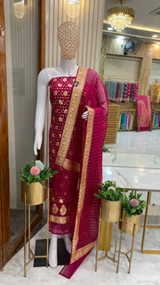 Khaddi Georgette Banarasi Dress material - The Handlooms