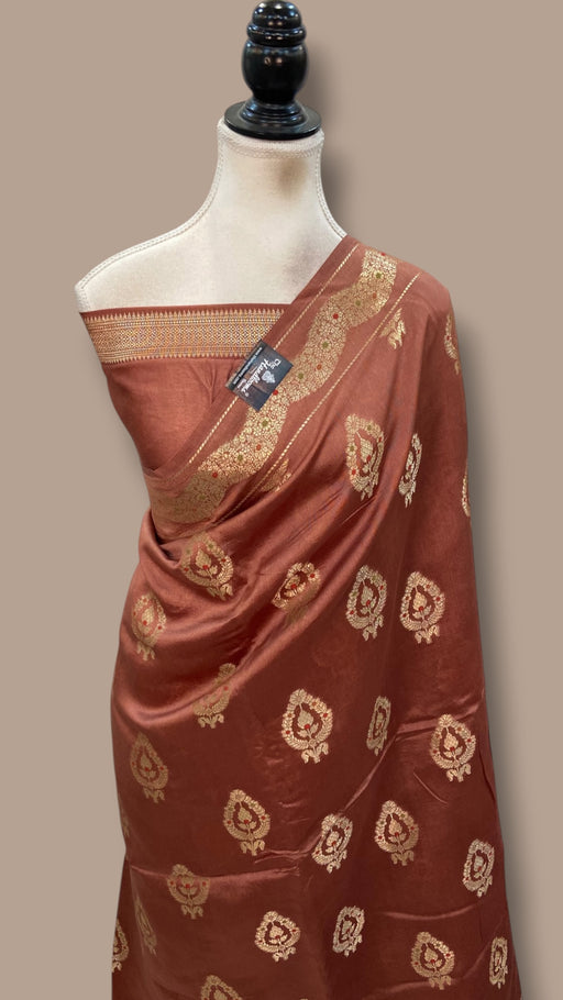 Pure Mango Silk Banarasi Handloom Saree - The Handlooms