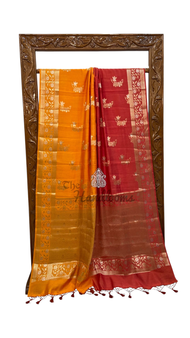 Pure Mango Silk Banarasi Handloom Saree