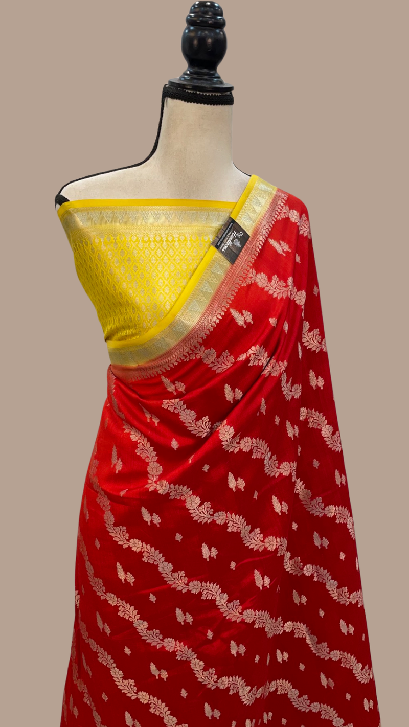 Pure Chiniya Silk Handloom Banarasi Saree - The Handlooms
