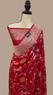 Tussar Georgette Handloom Banarasi Saree - The Handlooms