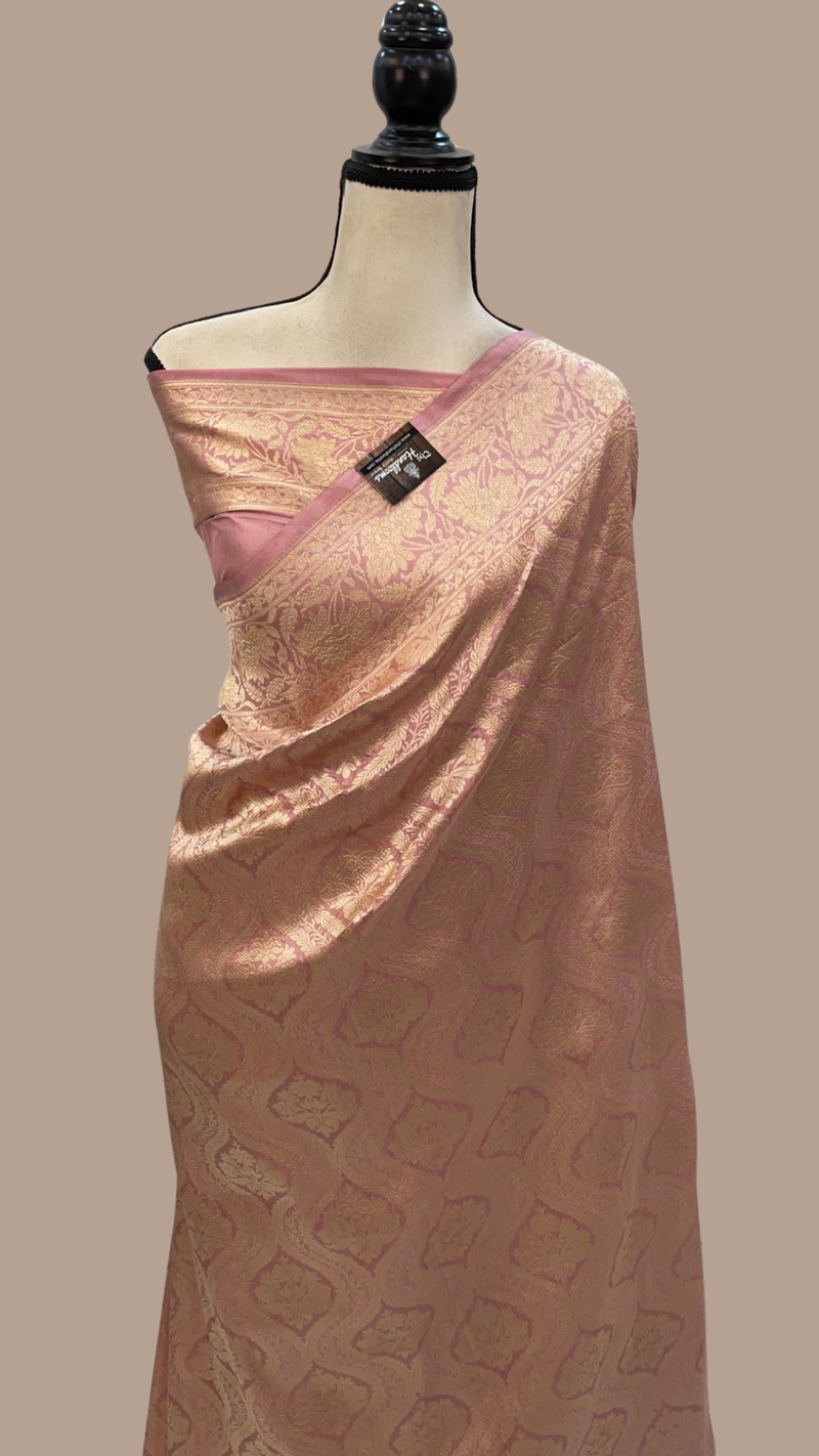 Pure Katan Silk Banarasi Handloom Saree - Tanchui Brocade - The Handlooms
