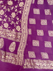Khaddi Georgette Handlooms Banarasi Dress material - The Handlooms