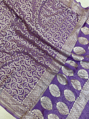 Pure Khaddi Georgette Handloom Banarasi Saree - The Handlooms