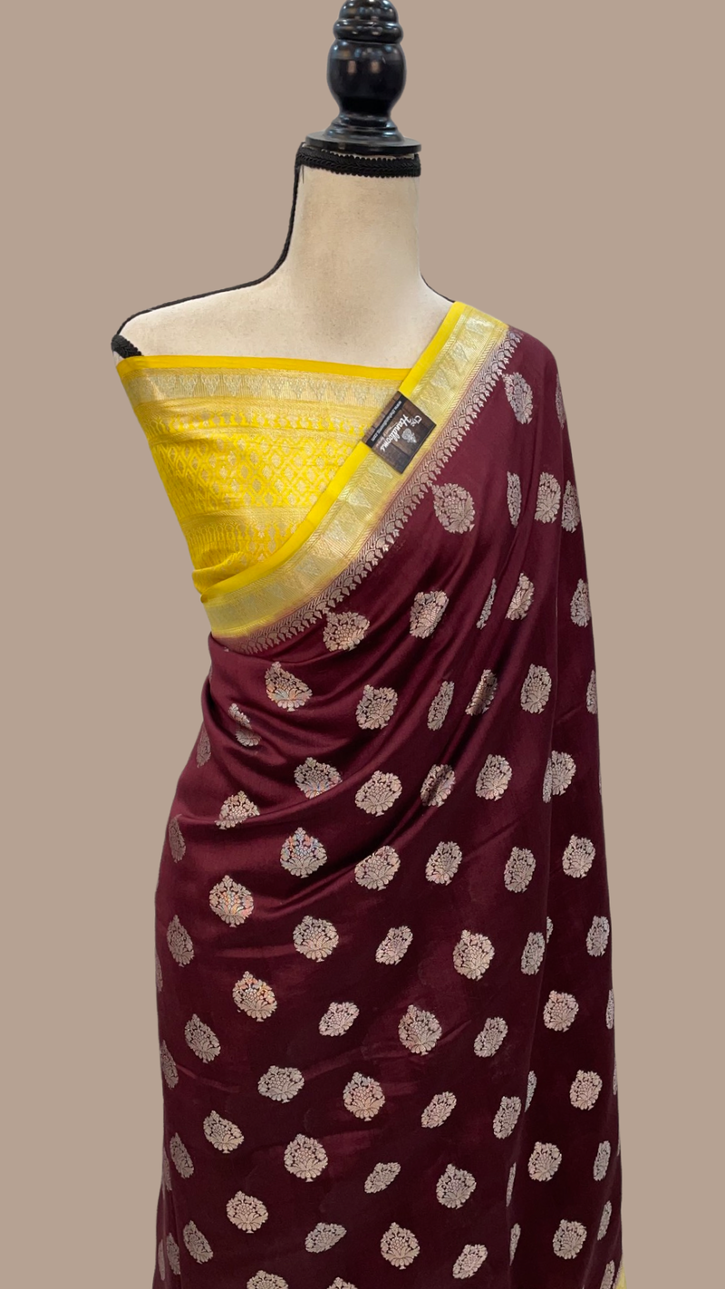 Pure Chiniya Silk Handloom Banarasi Saree - The Handlooms