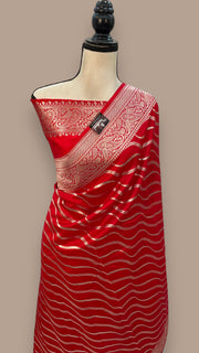 Pure Khaddi Chiniya Handloom Banarasi Saree - The Handlooms