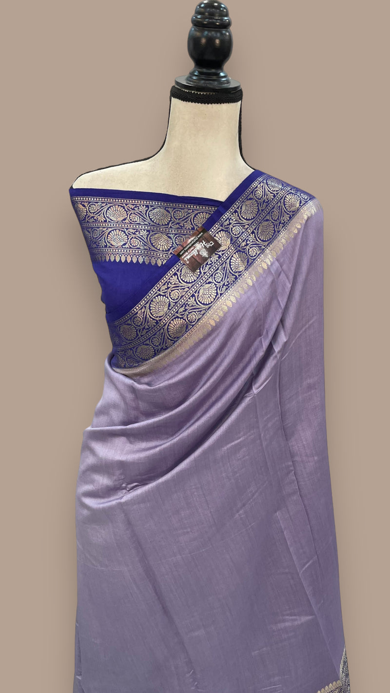 Pure Chiniya Silk Khaddi Handloom Banarasi Saree - The Handlooms