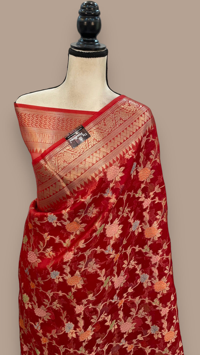 Pure Kora Handloom Banarasi Saree - The Handlooms