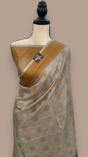 Pure Tussar Silk Handloom Banarasi Saree - The Handlooms