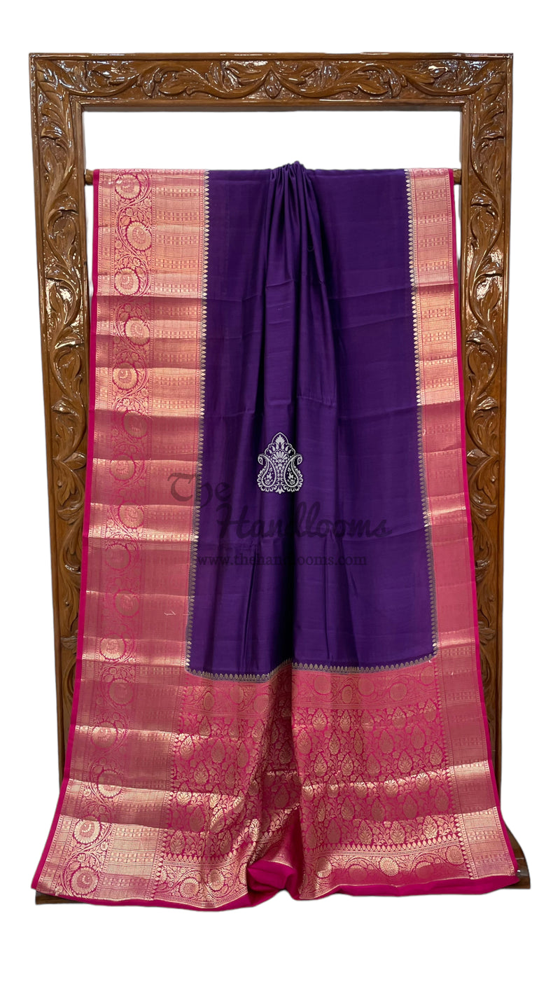 Pure Chiniya Silk Khaddi Handloom Banarasi Saree - The Handlooms