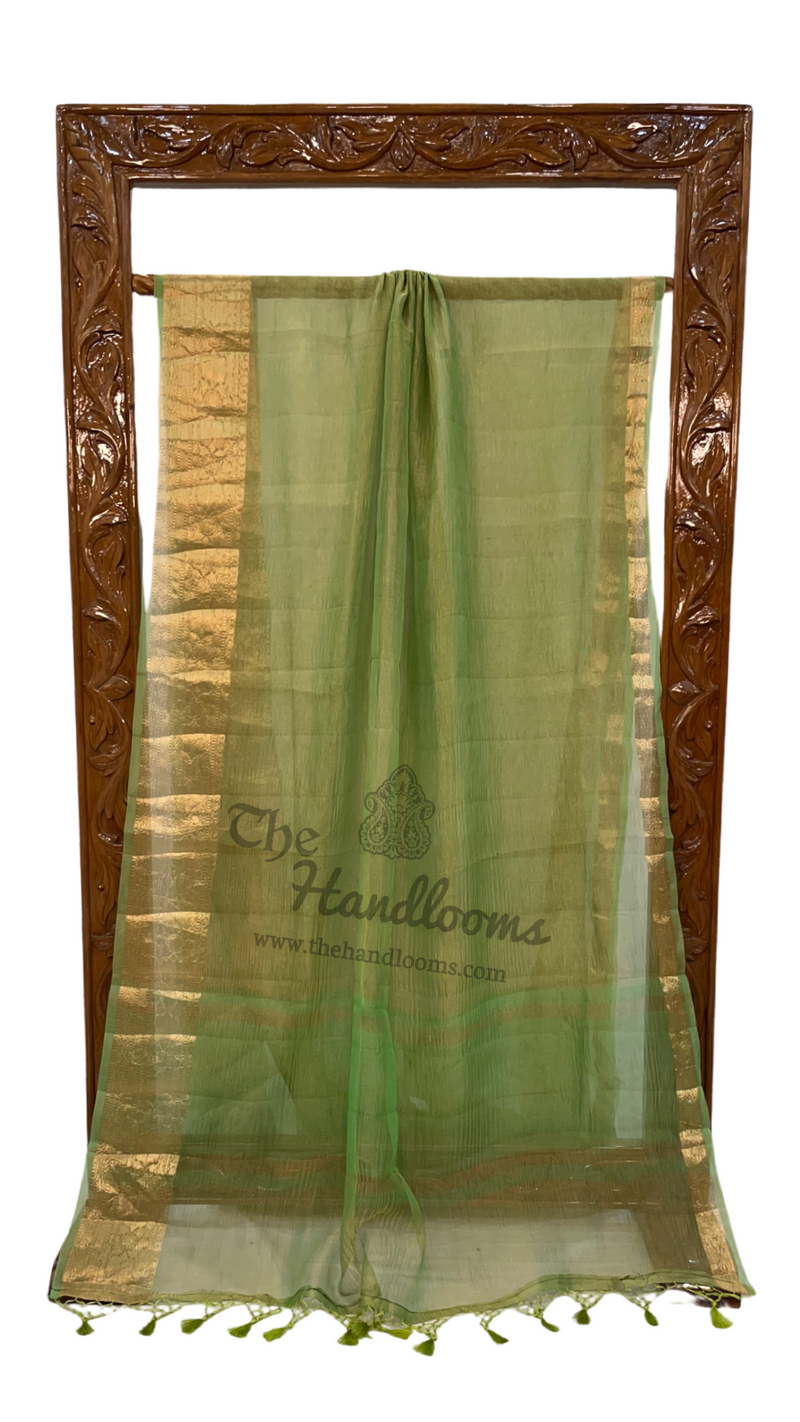 Pure Kora Tissue Handloom Banarasi Saree - The Handlooms