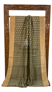 Pure Kora Tissue Crush Handloom Banarasi Saree - The Handlooms
