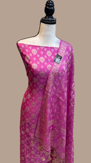 Pure Butter Silk Banarasi Dress material - The Handlooms