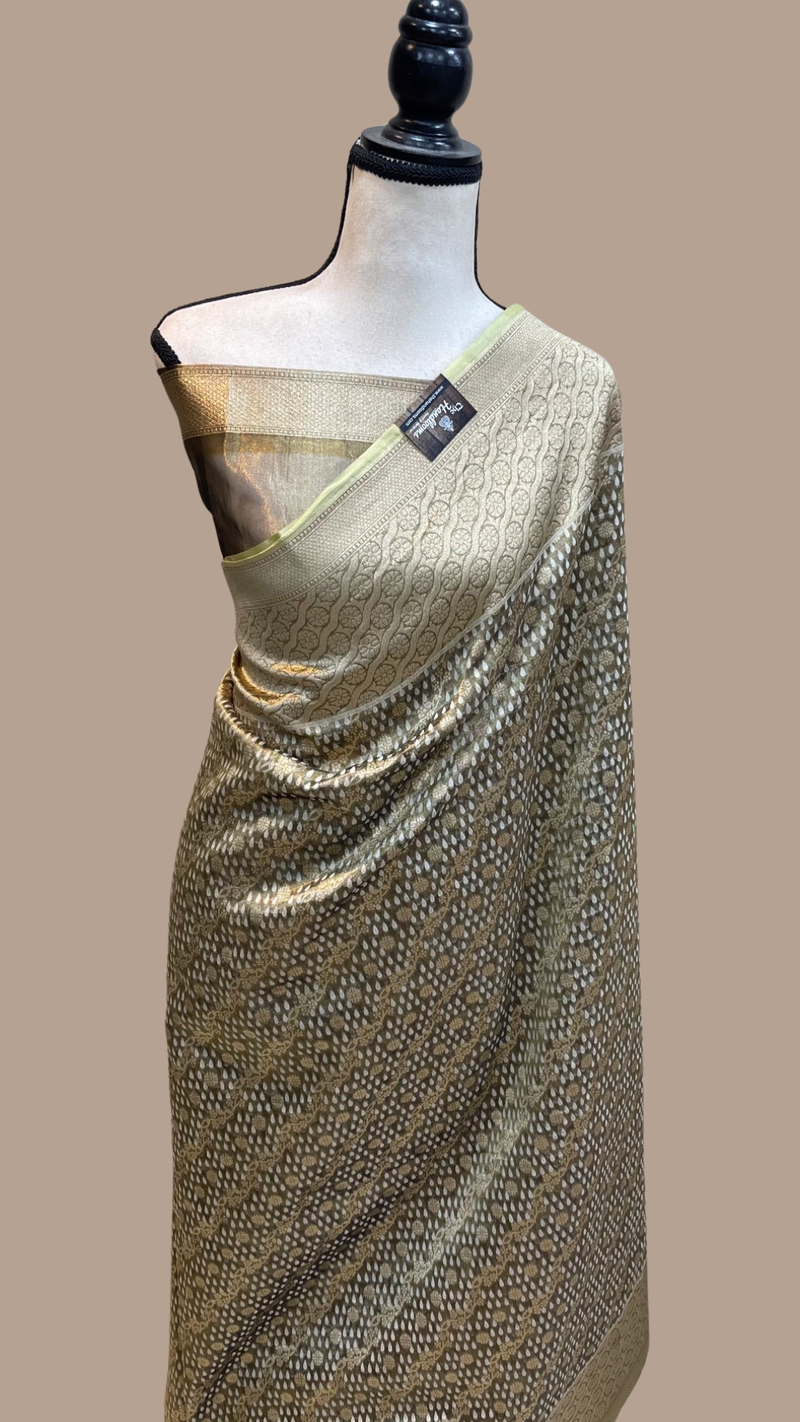 Pure Tissue Reshmi zari Banarasi Saree - The Handlooms