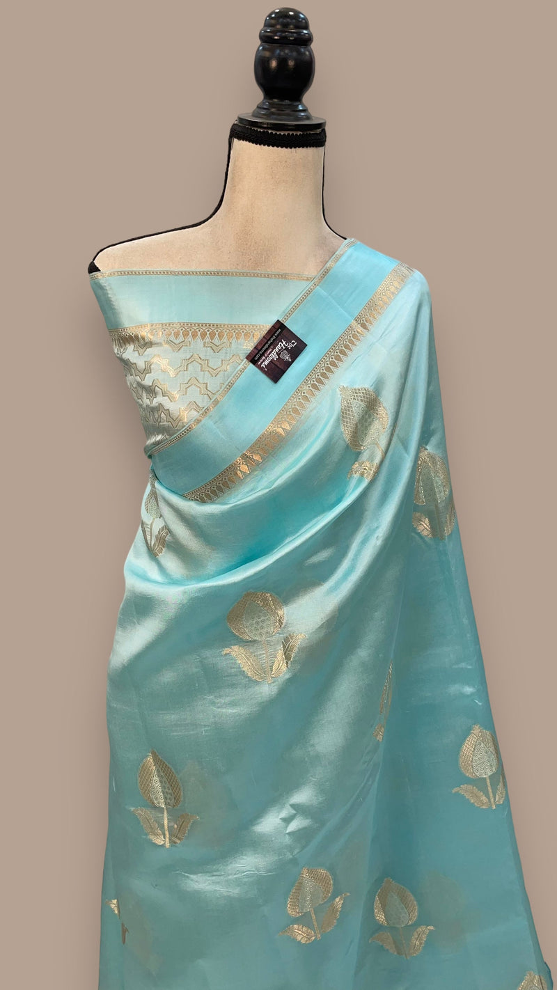 Pure Mango Silk Banarasi Handloom Saree - The Handlooms