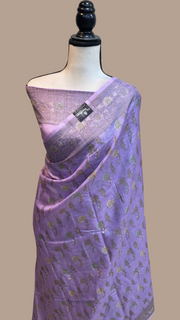 Pure Butter Crepe Banarasi Saree - The Handlooms