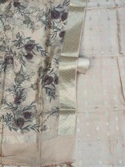 Pure Cotton Banarasi Dress material with digital Print - The Handlooms