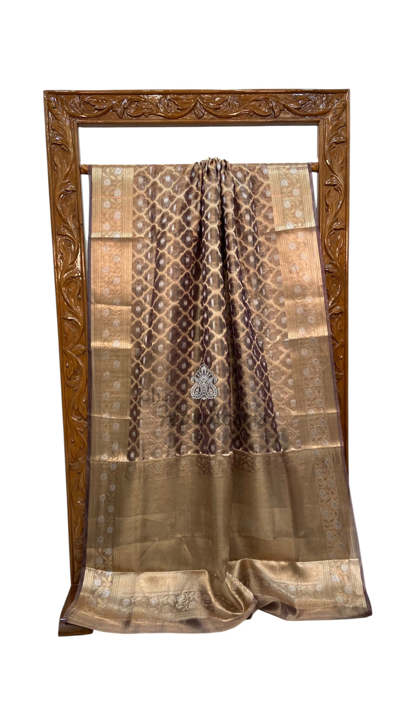 Pure Kora Tissue Silk Handloom Banarasi Saree