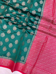 Pure Dupion Silk Banarasi Saree - The Handlooms