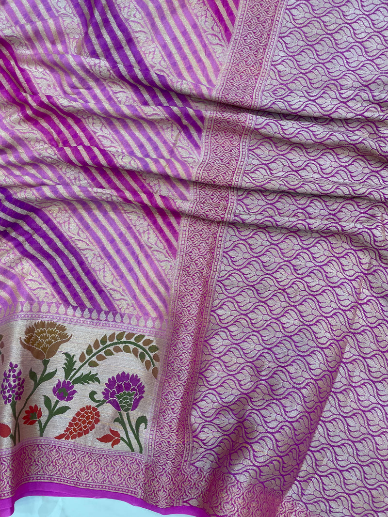 Rangkat Pure Chiffon Khaddi Banarasi Saree - The Handlooms