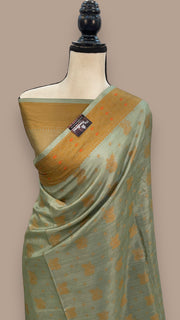 Pure Tussar Silk Handloom Banarasi Saree - The Handlooms