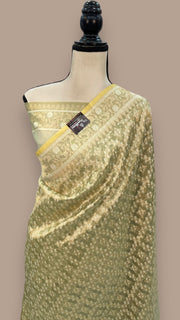Pure Tissue Reshmi zari Banarasi Saree - The Handlooms