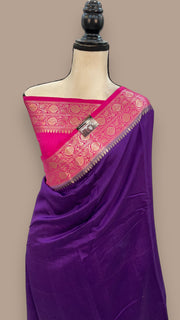 Pure Chiniya Silk Khaddi Handloom Banarasi Saree - The Handlooms