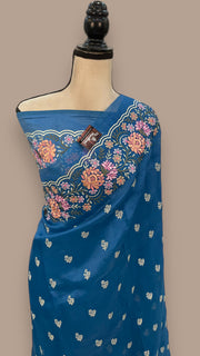 Pure Organza Chikankari Handloom Banarasi Saree - The Handlooms